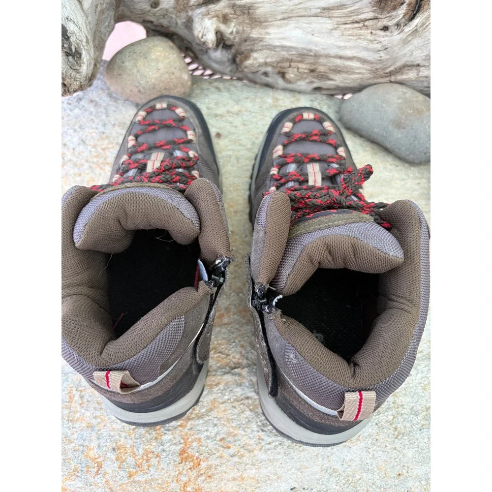 Propet Ridge Walker Mens 9.5 3E Brown Hiking Boots‎ Leather Side Zip M6026